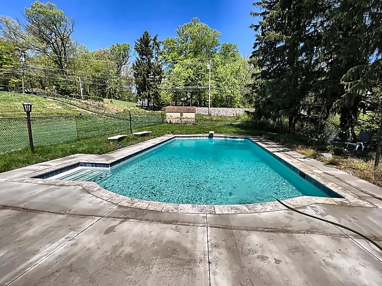 Home 9 Clear in-ground residential pool ready for the swimming season